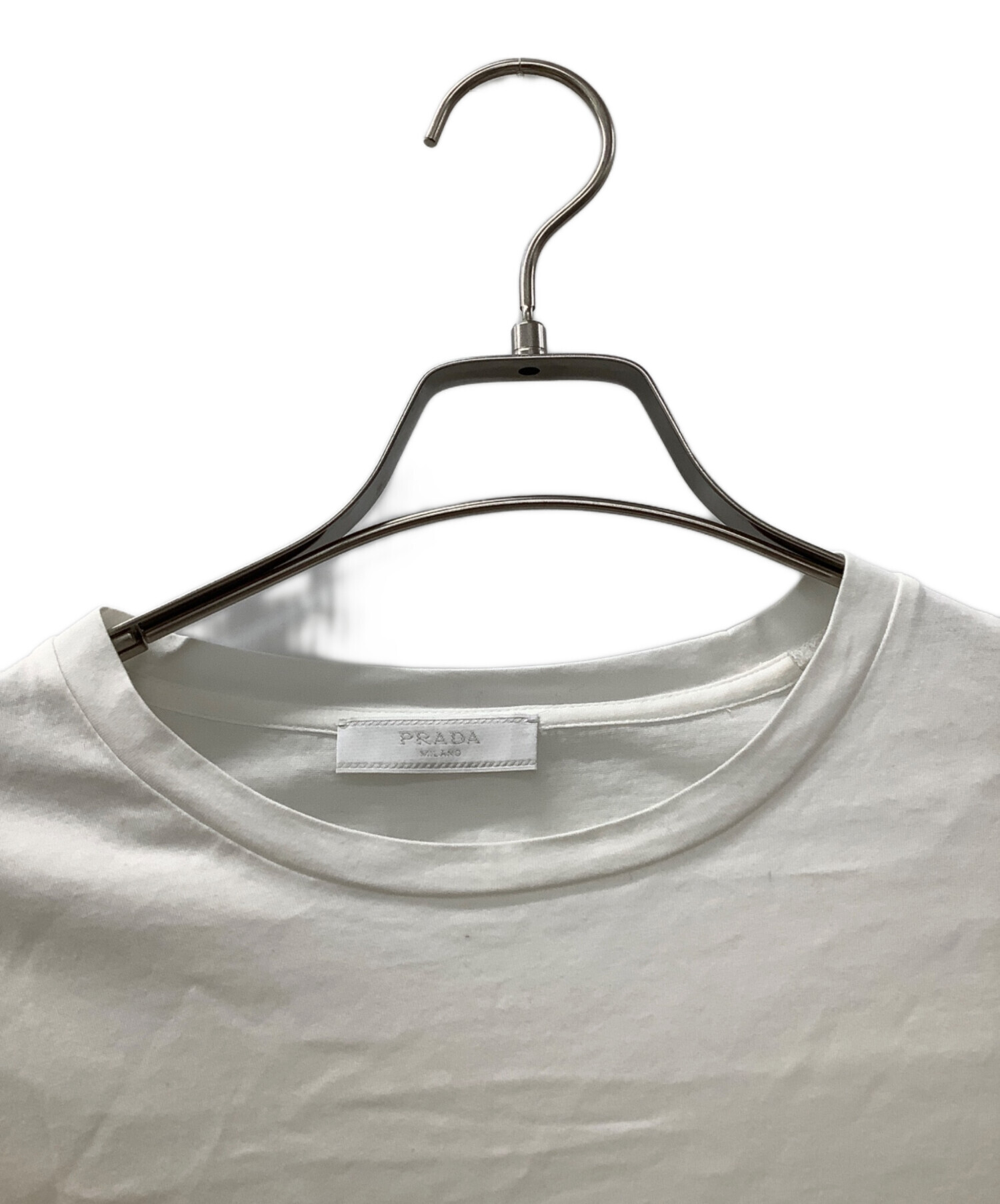 中古・古着通販】PRADA (プラダ) 半袖カットソー ホワイト サイズ:M
