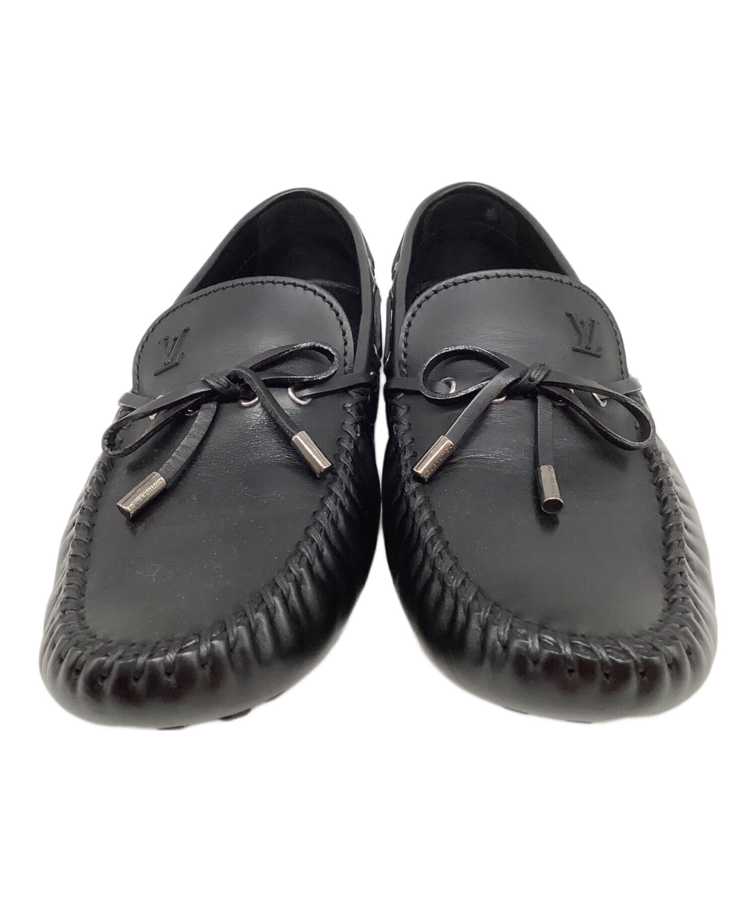 LOUIS VUITTON ブラックドライビングシューズ 中古・古着通販】LOUIS VUITTON (ルイ ヴィトン) ドライビングシューズ