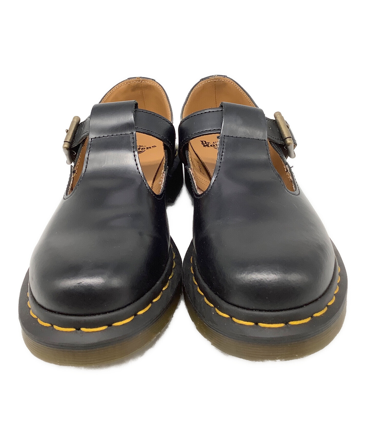 未使用近い！Dr.Martens POLLEY Tバーシュー ズ　UK4 ドクターマーチン Dr.Martens POLLEY Tバーシューズ （BK