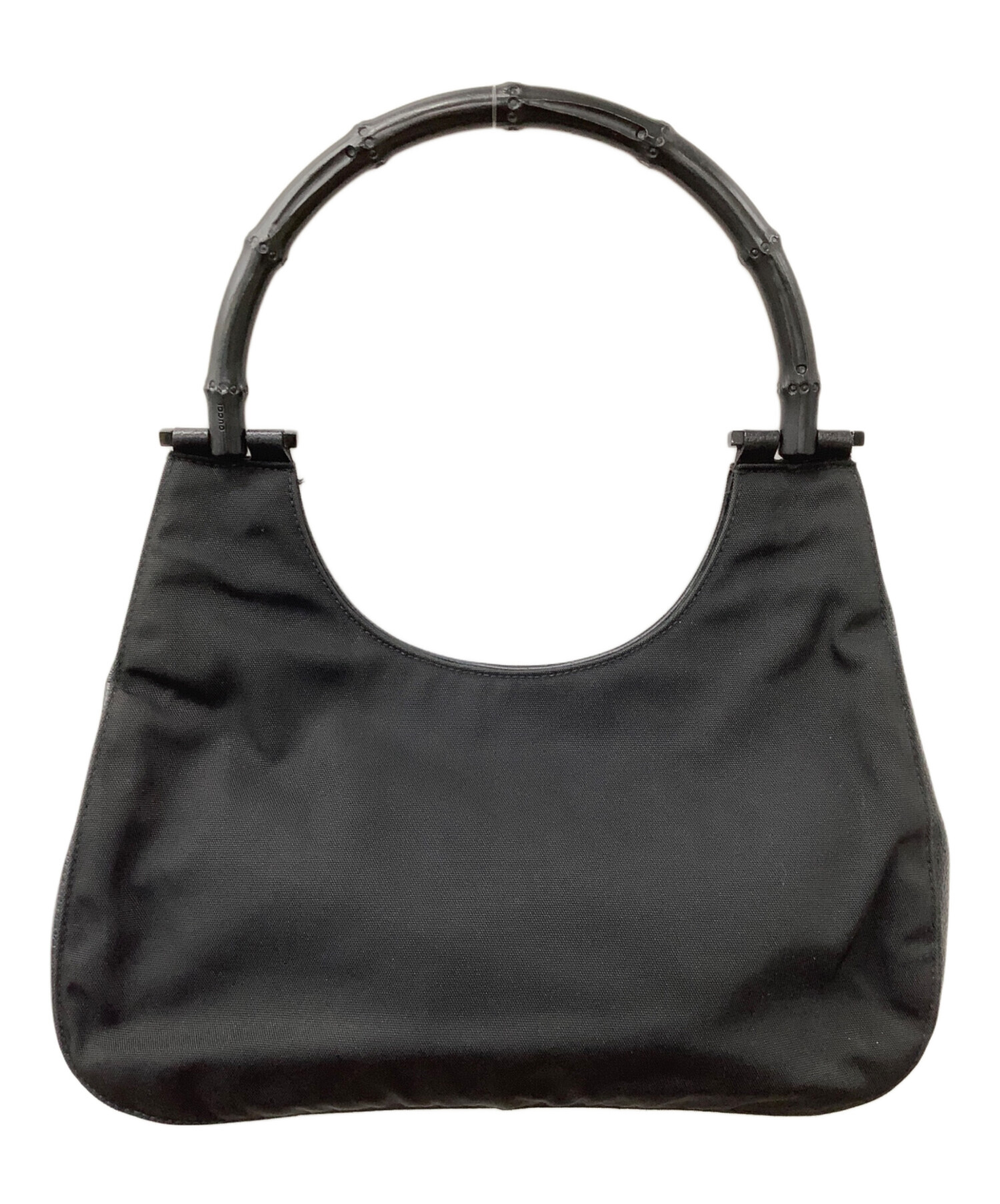 中古・古着通販】GUCCI (グッチ) バンブー ハンドバッグ ブラック 