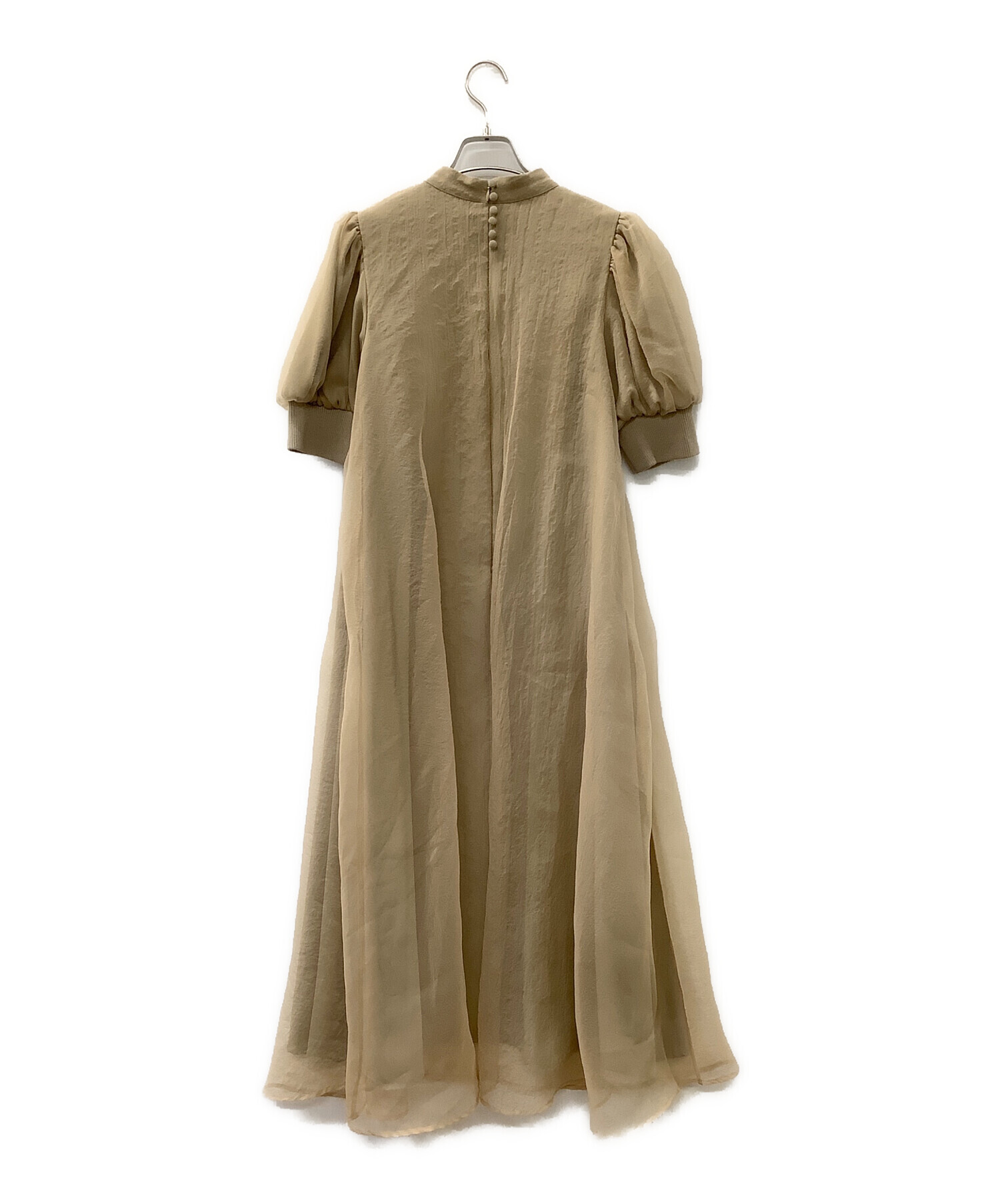 中古・古着通販】Ameri (アメリ) MINIMAL MACARON DRESS ベージュ 