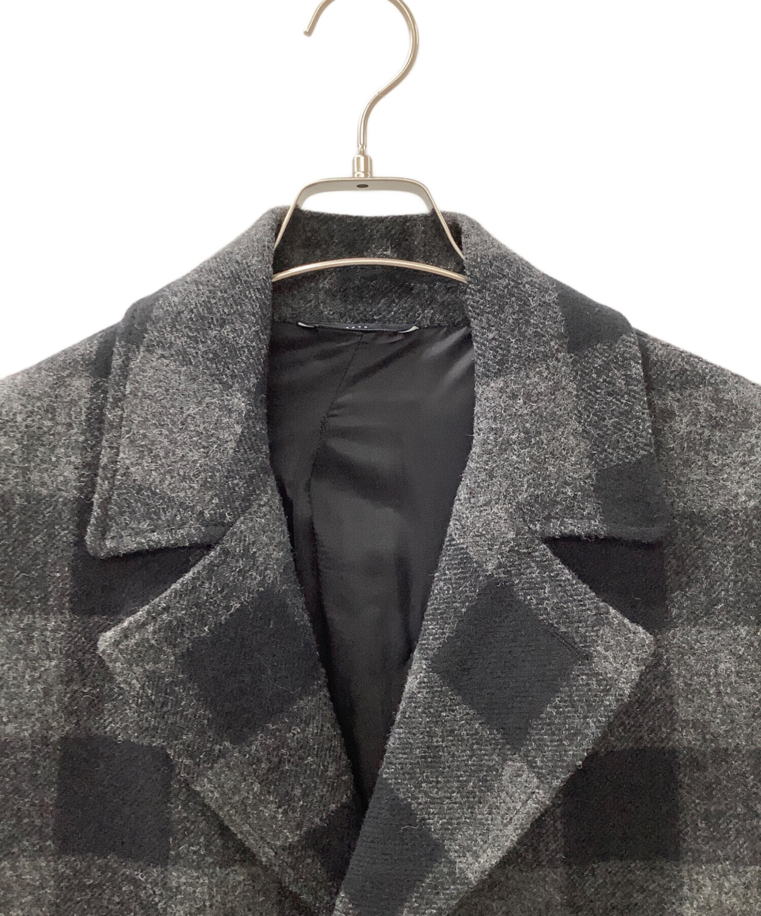 中古・古着通販】HEVO (イーヴォ) OSTUNI BLOCK CHECK BELTED COAT