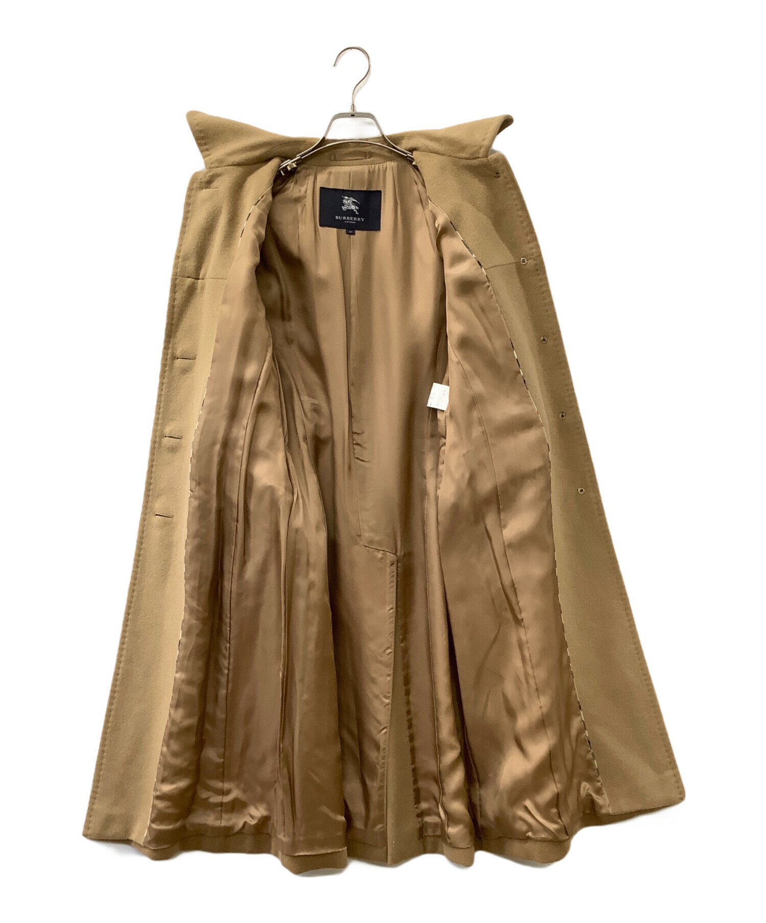 中古・古着通販】BURBERRY (バーバリー) アンゴラ混コート ブラウン