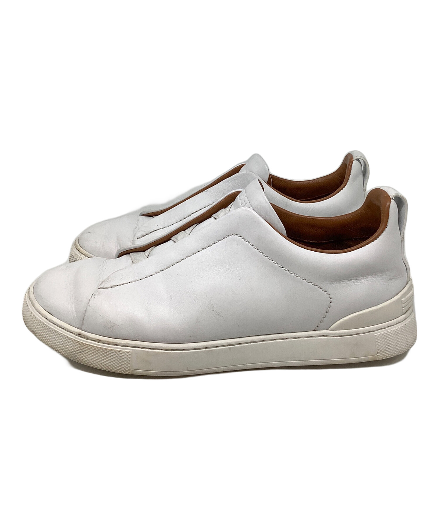 中古・古着通販】ZEGNA (ゼニア) スニーカー ホワイト サイズ:US6 1/2