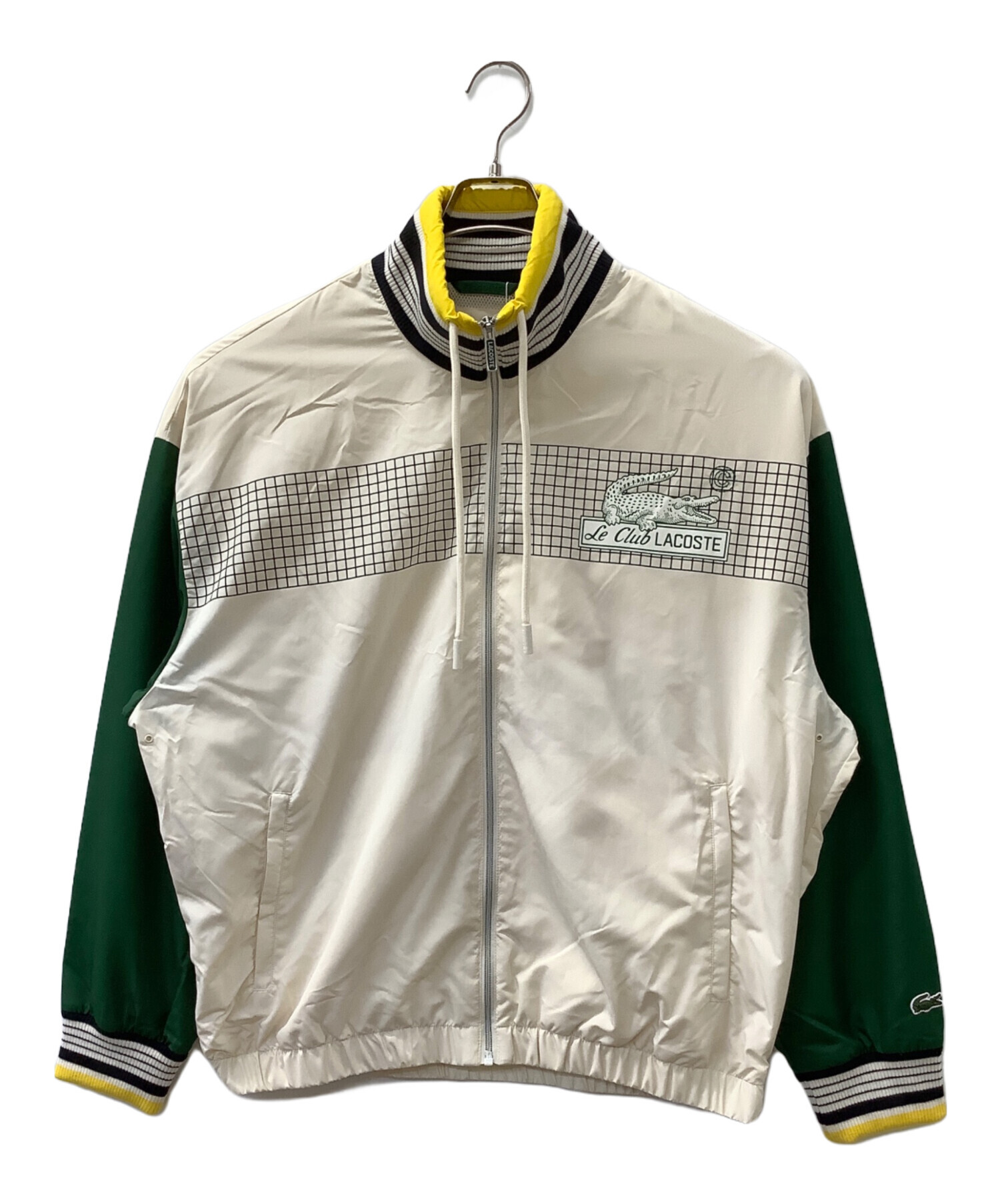 中古・古着通販】LACOSTE (ラコステ) ボーダーリブニットネックジップ 