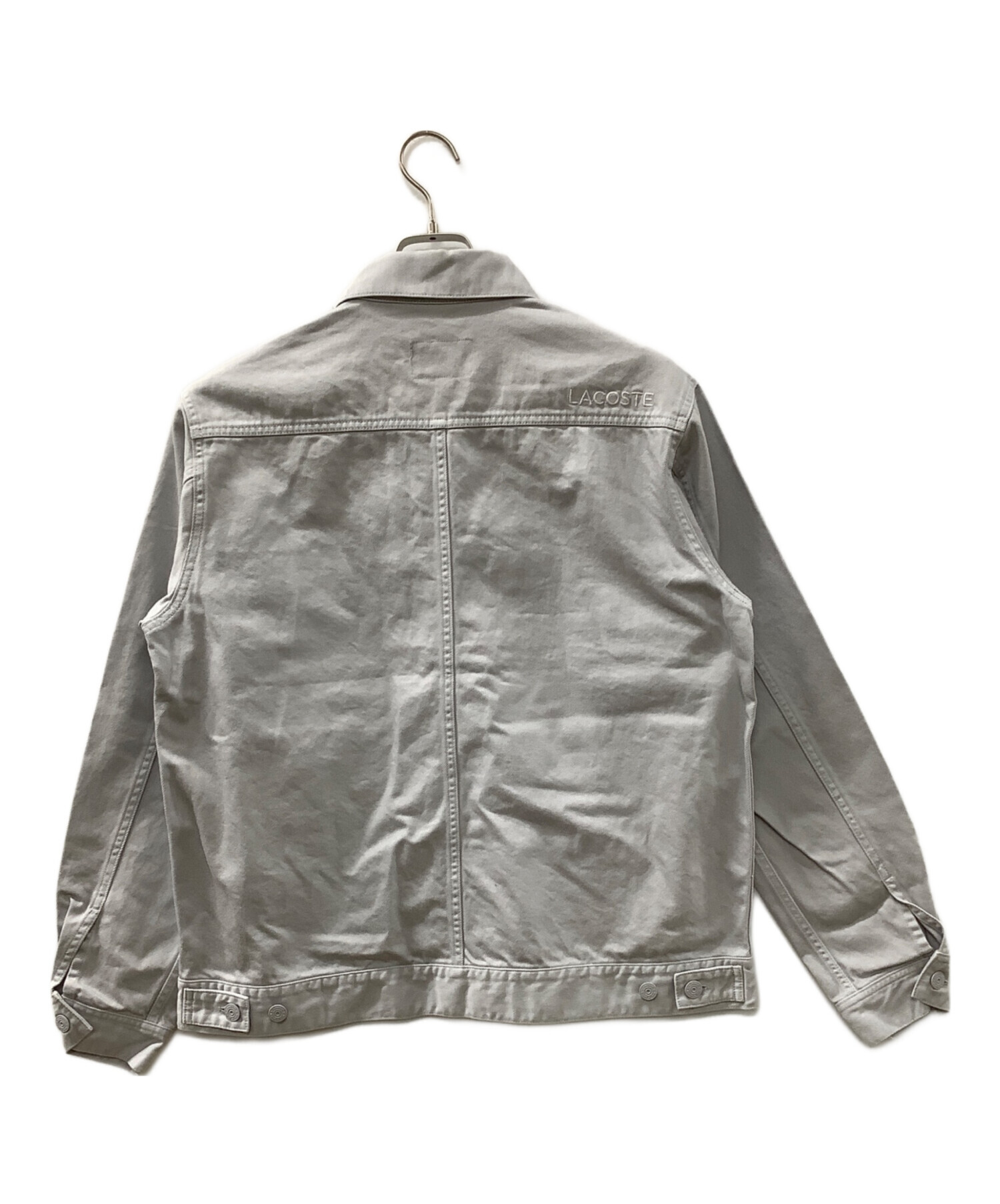 パ*3様 LACOSTE グレー デニムジャケット セットアップ 中古・古着通販】LACOSTE (ラコステ) ボックスカラーデニムジャケット