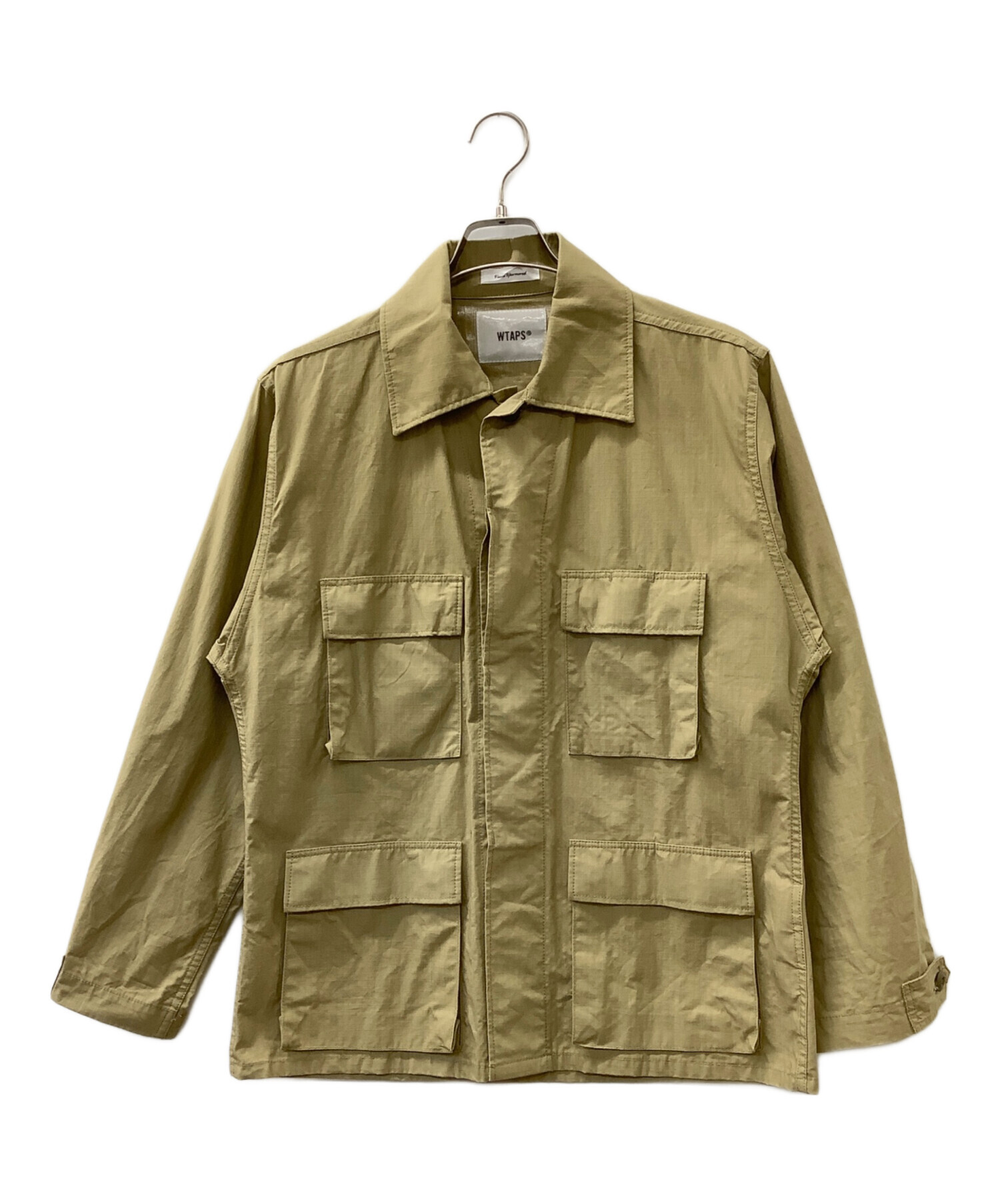 中古・古着通販】WTAPS (ダブルタップス) SHIRT.NYCO.RIPSTOP ベージュ