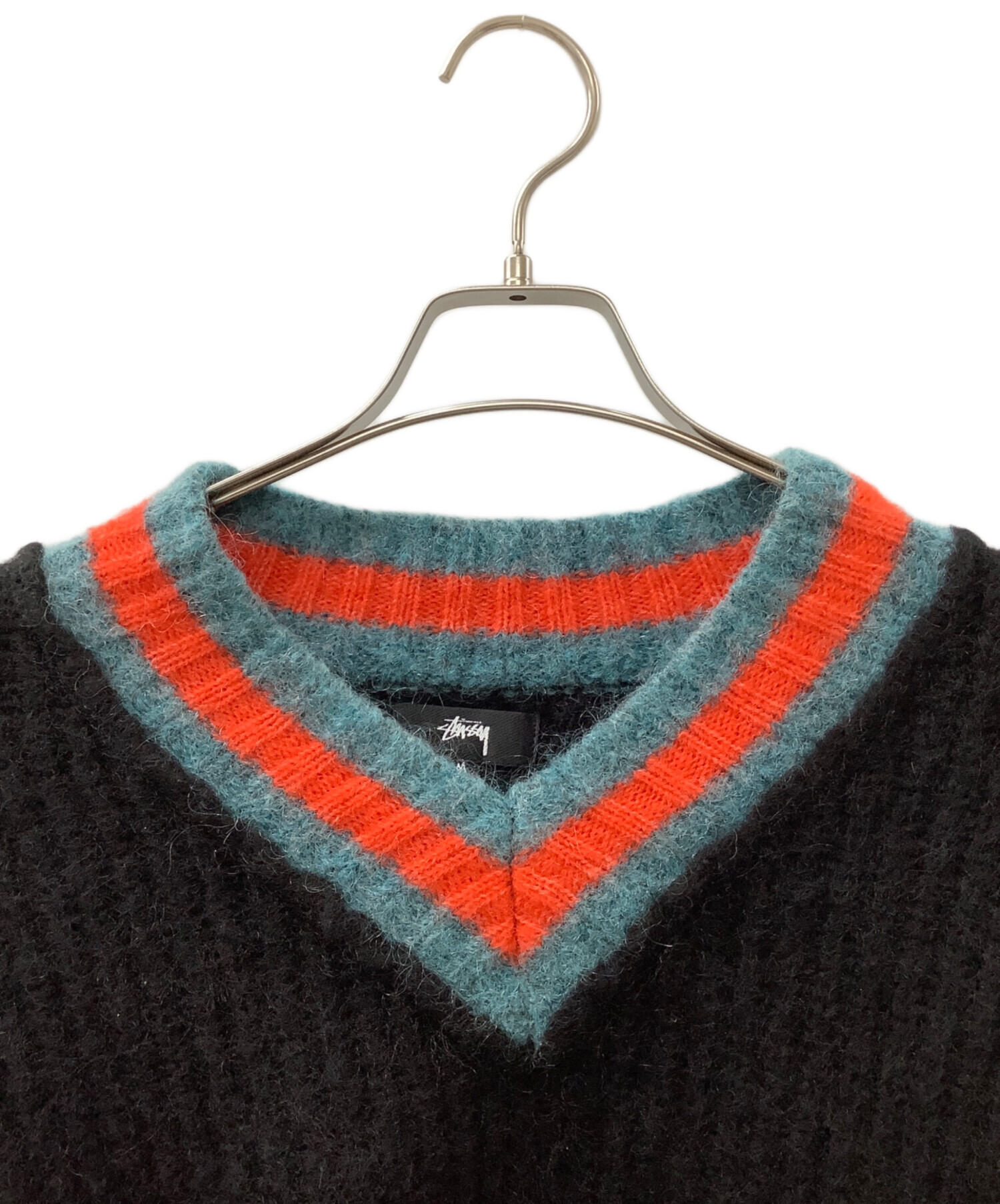 中古・古着通販】stussy (ステューシー) Vネック ブラック サイズ:M