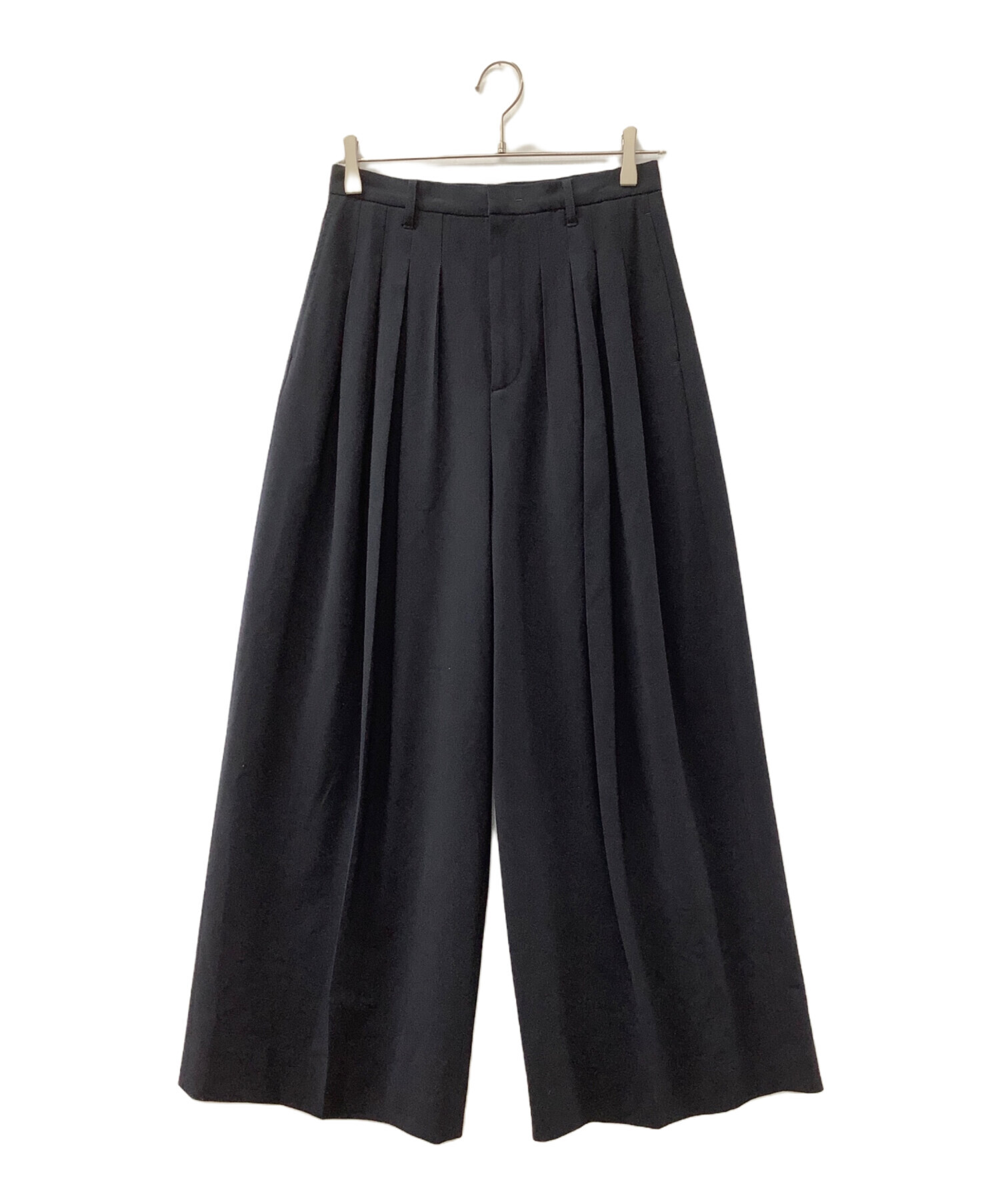 中古・古着通販】Curensology (カレンソロジー) タックパンツ ネイビー