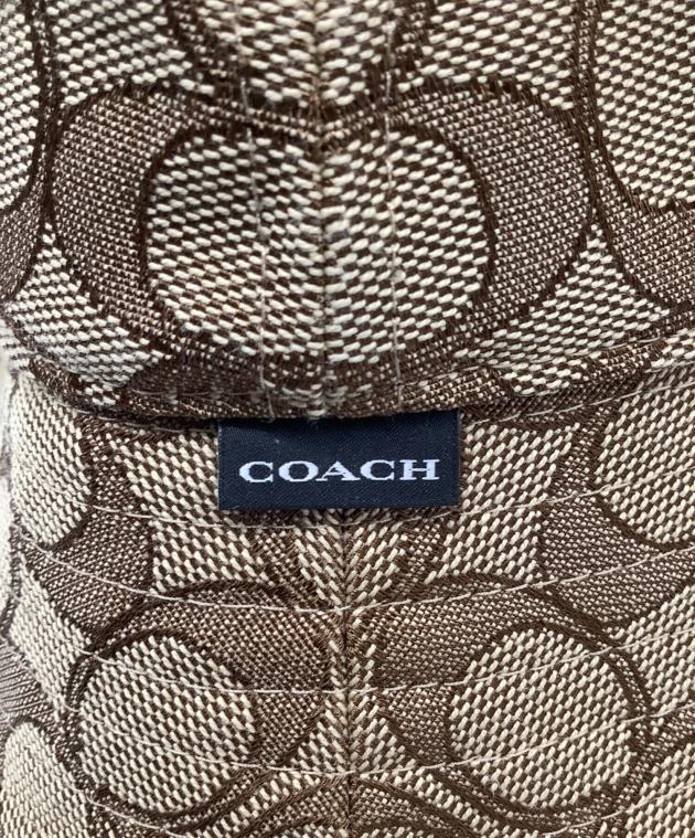 中古・古着通販】COACH (コーチ) ジャガードバケットハット ベージュ