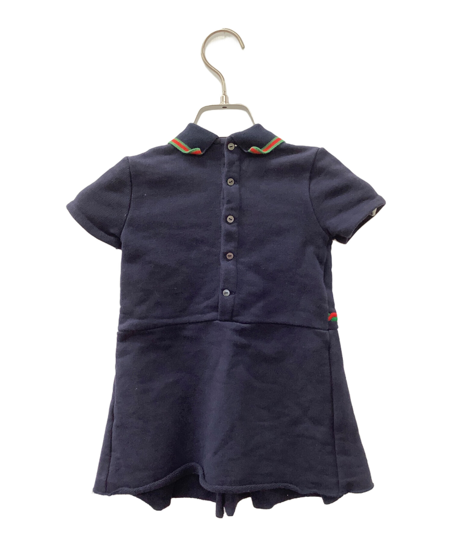 GUCCI 半袖ワンピース　Mサイズ 中古・古着通販】GUCCI (グッチ) 半袖ワンピース ネイビー サイズ:18