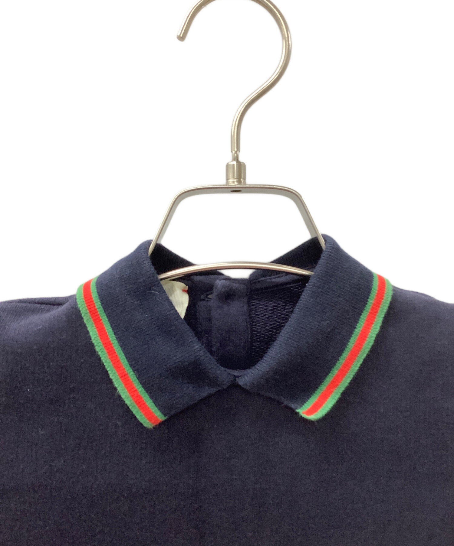 中古・古着通販】GUCCI (グッチ) 半袖ワンピース ネイビー サイズ:18