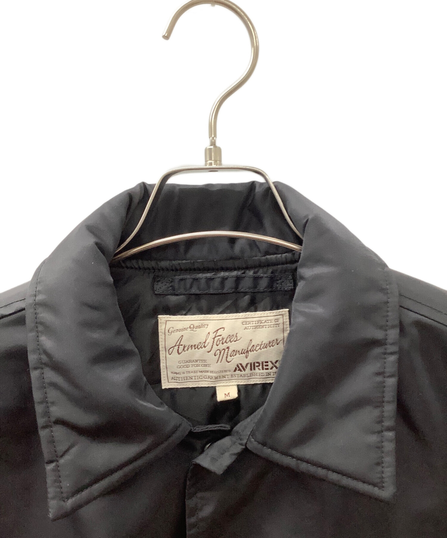 中古・古着通販】AVIREX (アヴィレックス) 中綿ジャケット ブラック