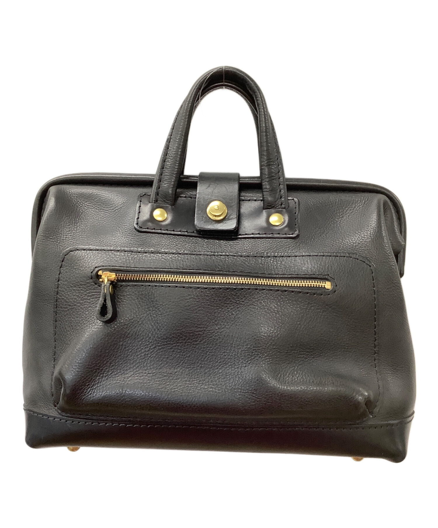 中古・古着通販】Herz (ヘルツ) ふんわり口枠ボストンバッグ ブラック