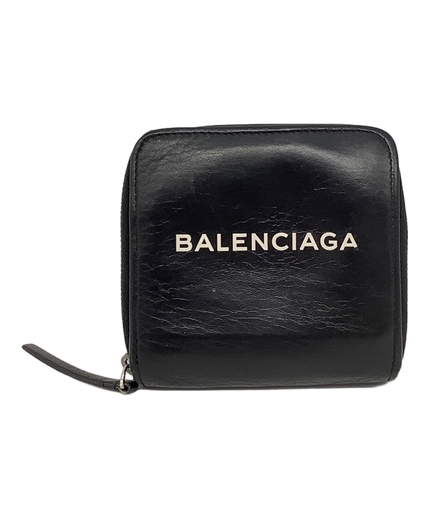 中古・古着通販】BALENCIAGA (バレンシアガ) 2つ折り財布 ブラック