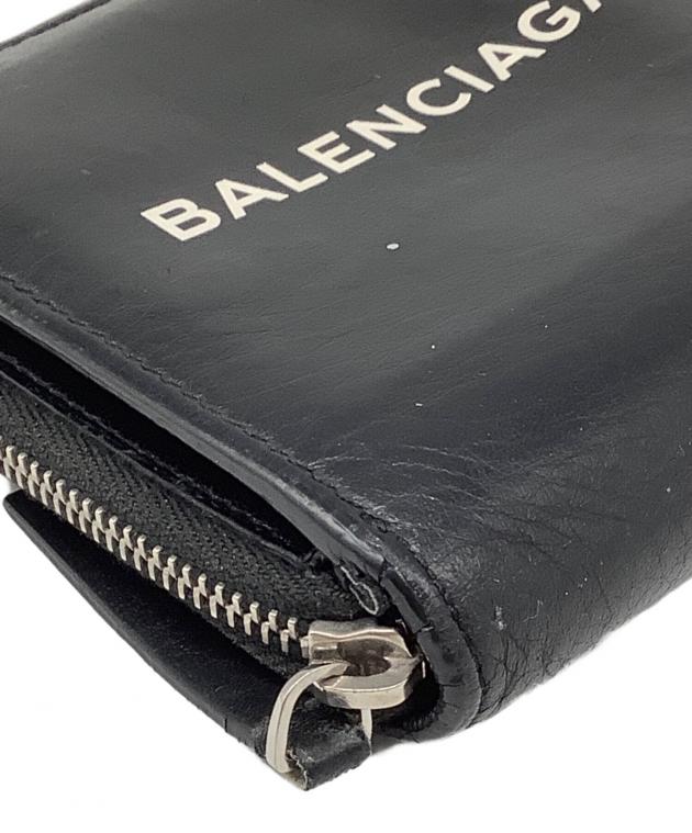 中古・古着通販】BALENCIAGA (バレンシアガ) 2つ折り財布 ブラック