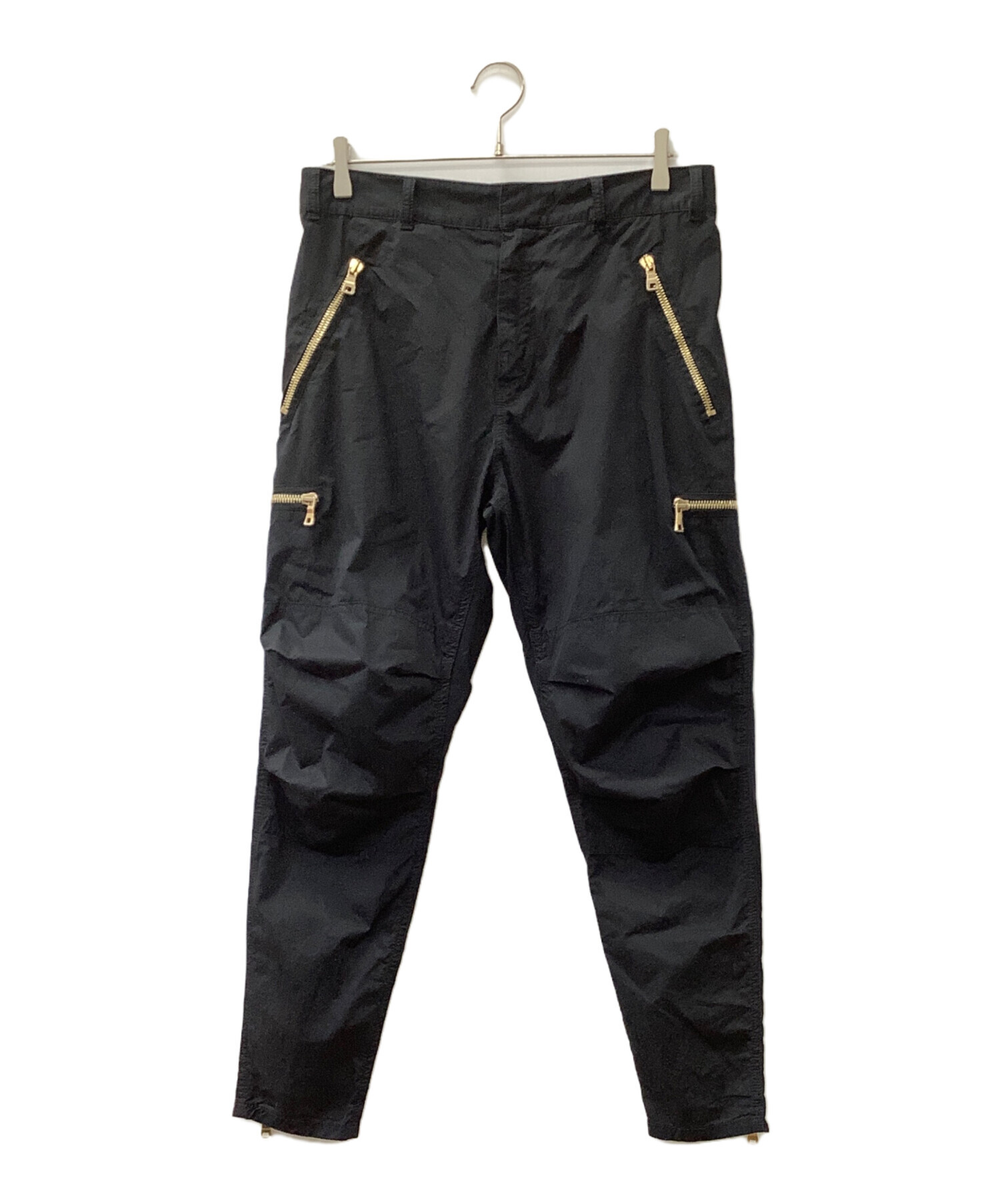 中古・古着通販】BALMAIN (バルマン) マルチジップクロップドパンツ 