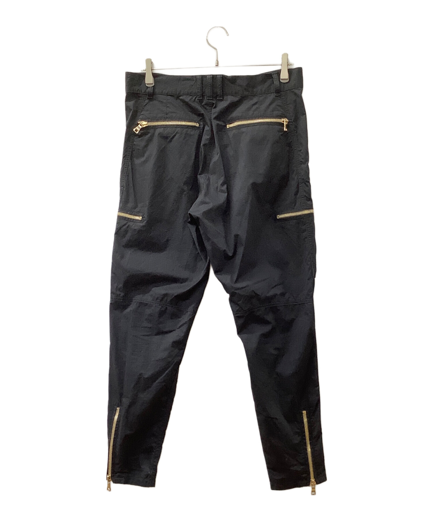 中古・古着通販】BALMAIN (バルマン) マルチジップクロップドパンツ 