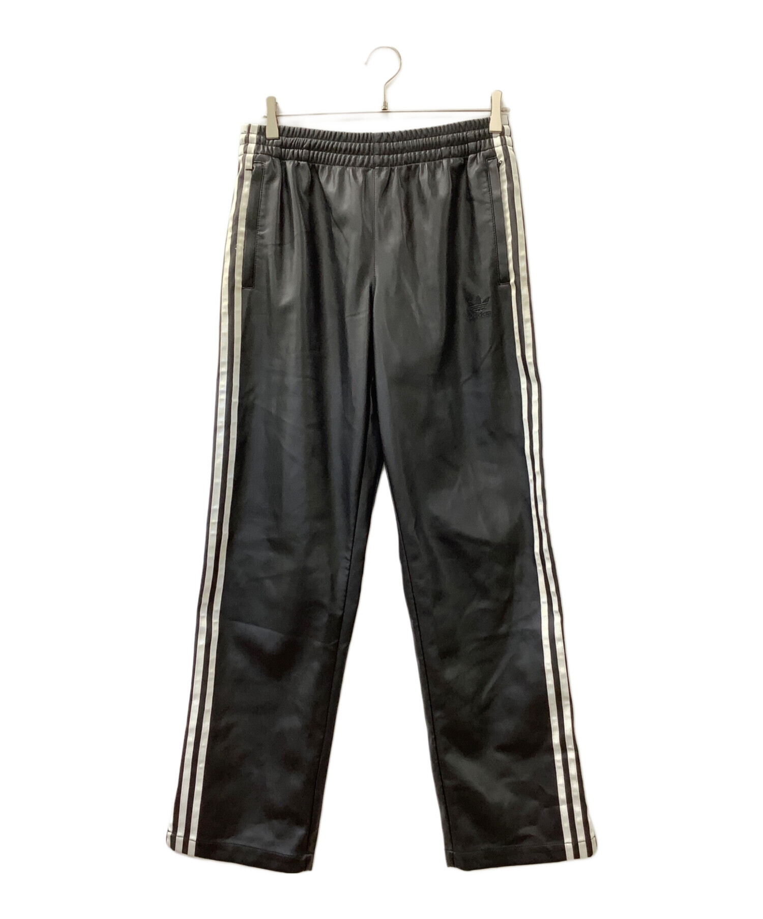 中古・古着通販】adidas (アディダス) フェイクレザーパンツ ブラック