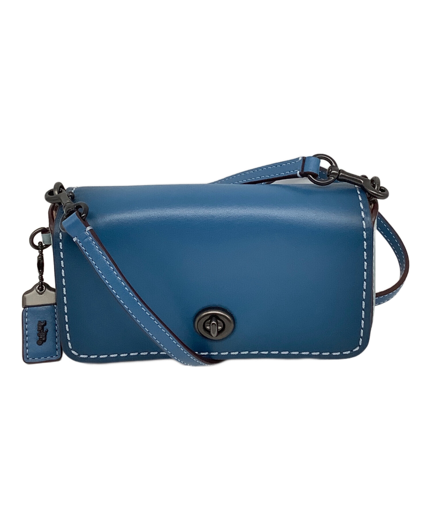 COACH コーチ ショルダーバッグ  青 【古着】【中古】【送料無料】 中古・古着通販】COACH (コーチ) ショルダーバッグ ブルー｜ブランド