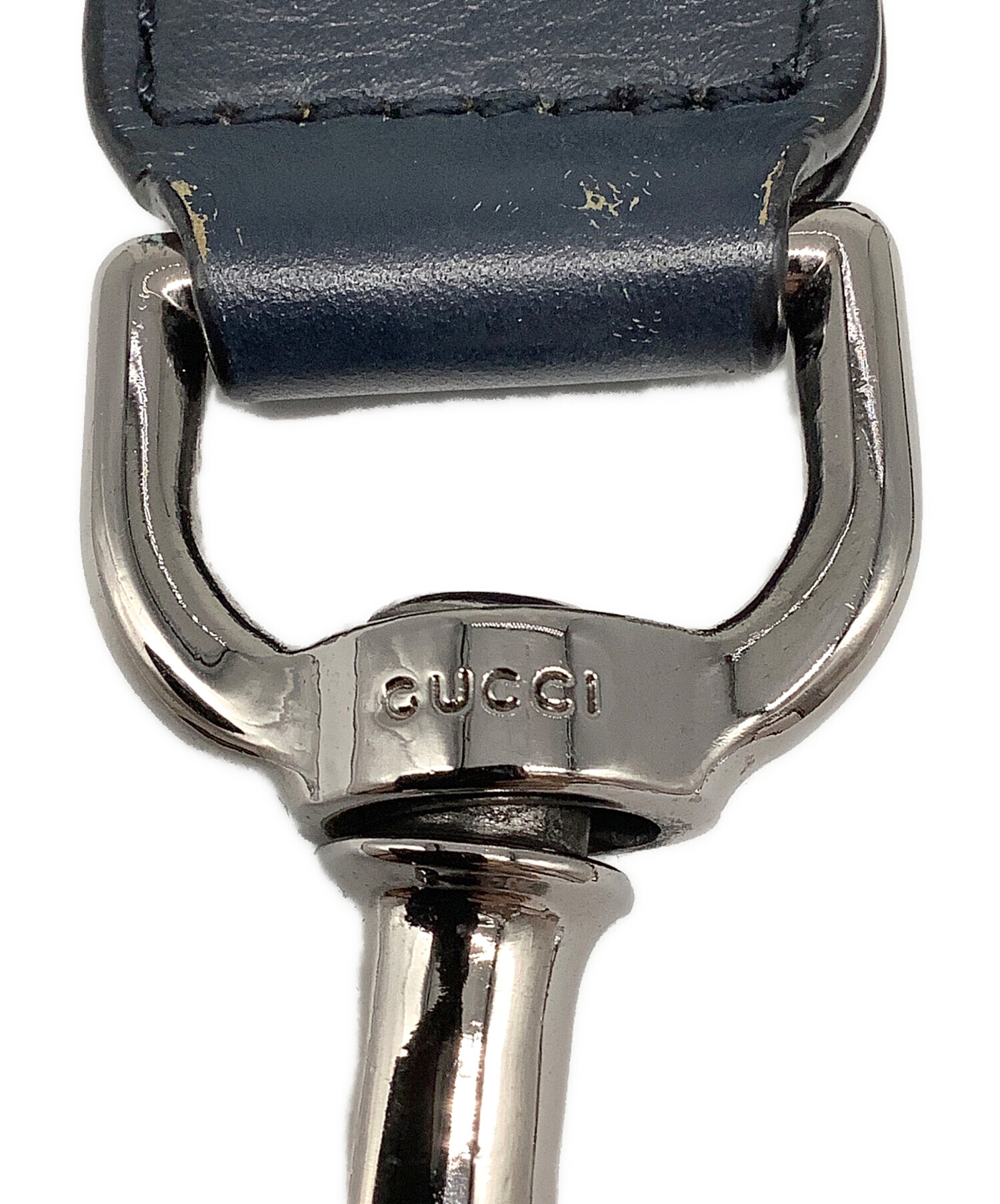 中古・古着通販】GUCCI (グッチ) ショルダーストラップ ネイビー