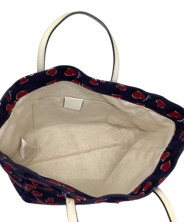 186005 現状品 GUCCI グッチ GUCCI グッチ ハンドバッグ ハートビット レディース [0000000000171] 中古・古着通販】GUCCI (グッチ) ハートビート ハンドバッグ ネイビー