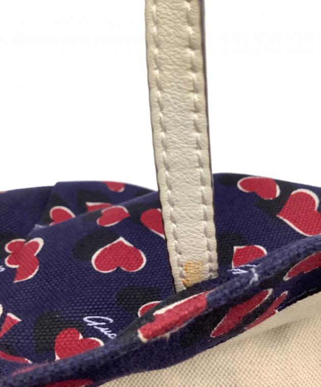 中古・古着通販】GUCCI (グッチ) ハートビート ハンドバッグ ネイビー