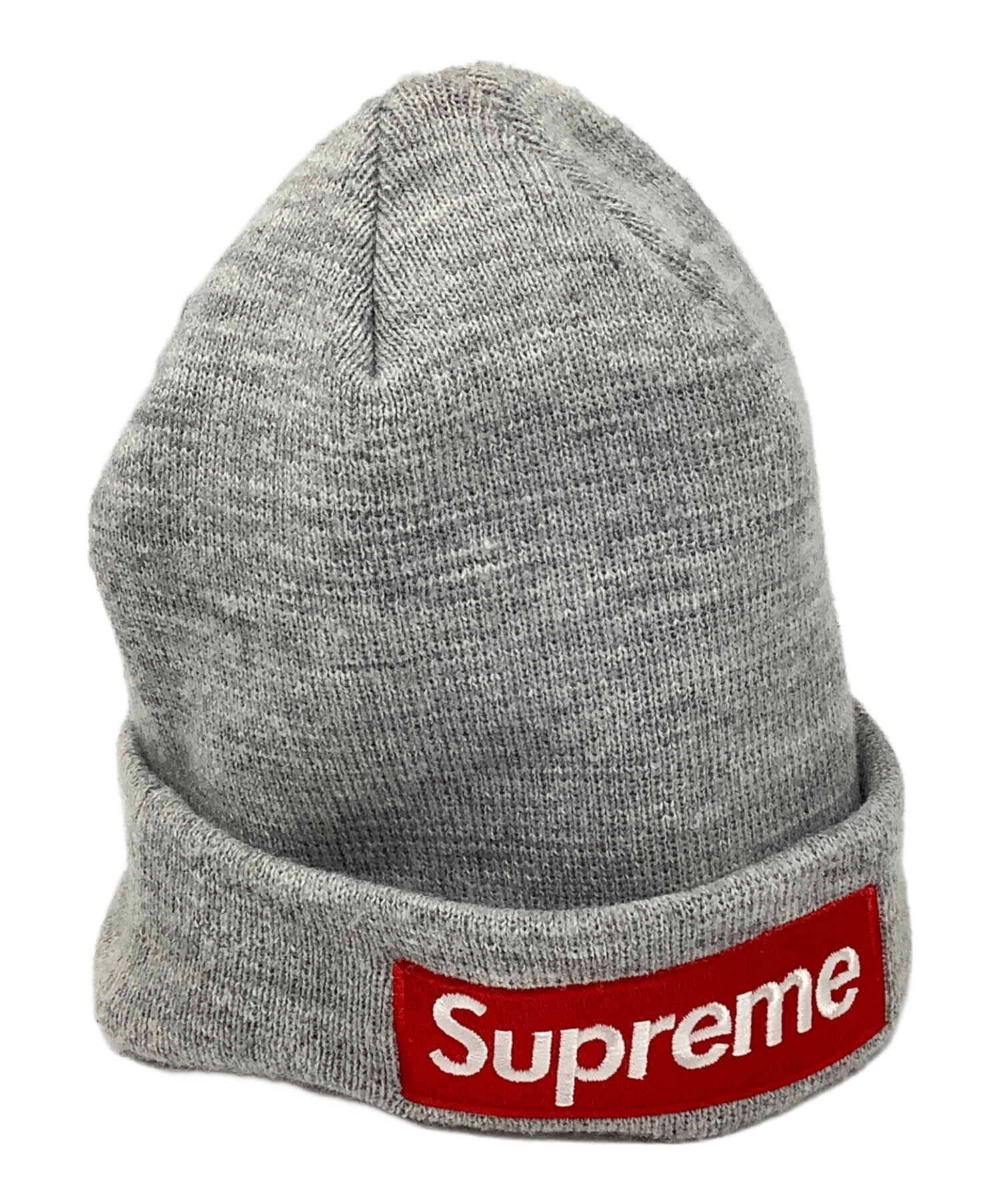 Supreme 花柄ニット帽 グレー　深めで大きめです Champion（チャンピオン） フラワー ニット帽 レディース フリース
