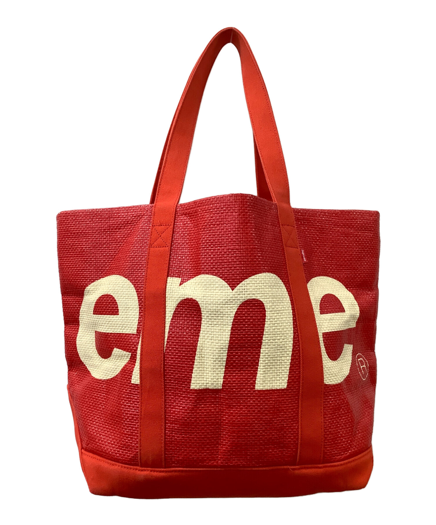 中古・古着通販】SUPREME (シュプリーム) RAFFIA TOTE レッド 