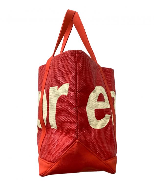中古・古着通販】SUPREME (シュプリーム) RAFFIA TOTE レッド 