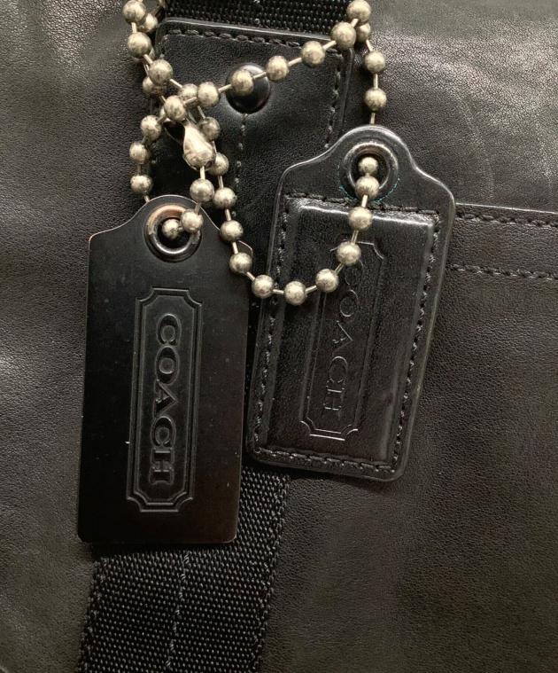 中古・古着通販】COACH (コーチ) レザーボストンバッグ ブラック