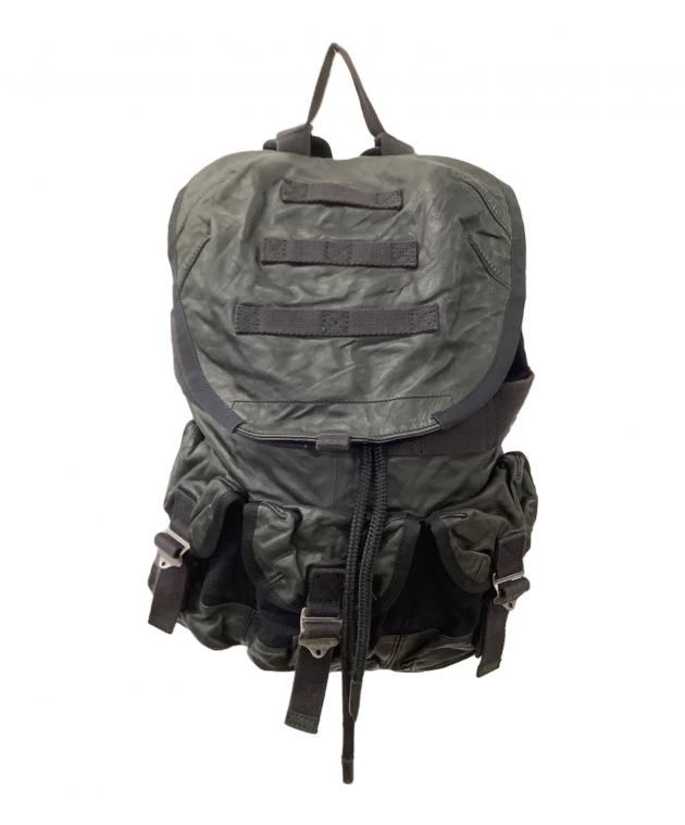 中古・古着通販】DIESEL (ディーゼル) レザーバックパック ブラック 