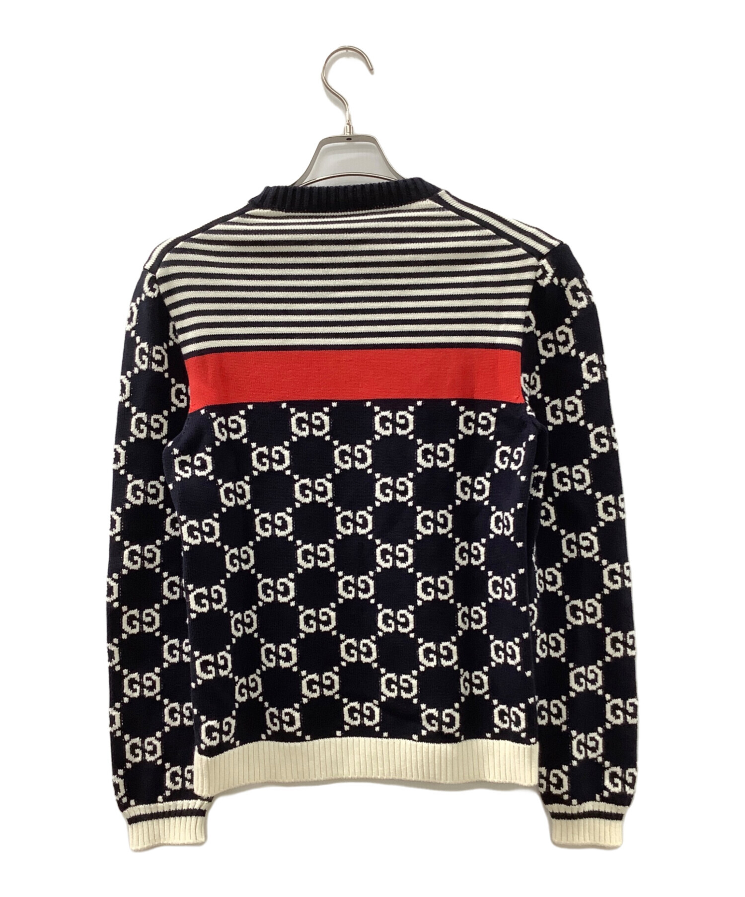 中古・古着通販】GUCCI (グッチ) 厚手ニット ネイビー サイズ:XS 中古・古着通販】GUCCI (グッチ) 厚手ニット ネイビー サイズ:XS