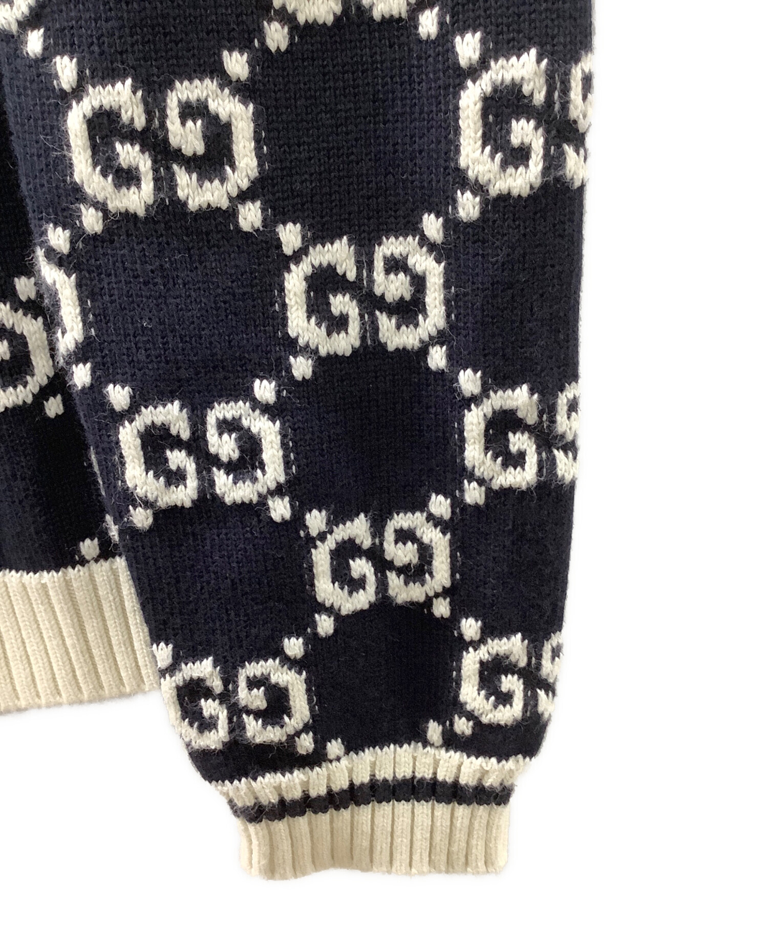 中古・古着通販】GUCCI (グッチ) 厚手ニット ネイビー サイズ:XS