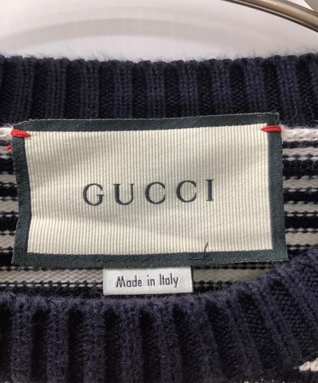 中古・古着通販】GUCCI (グッチ) 厚手ニット ネイビー サイズ:XS