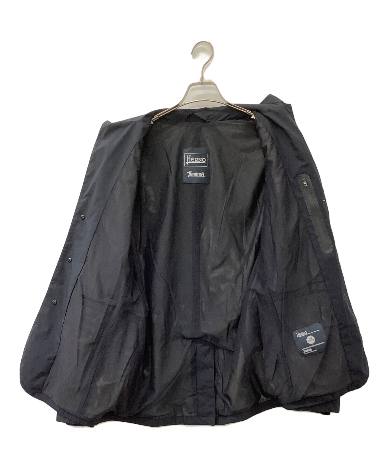 Herno Laminan ブラック MA-1ジャケット 48 中古・古着通販】HERNO (ヘルノ) LAMINAR ネイビー サイズ:48