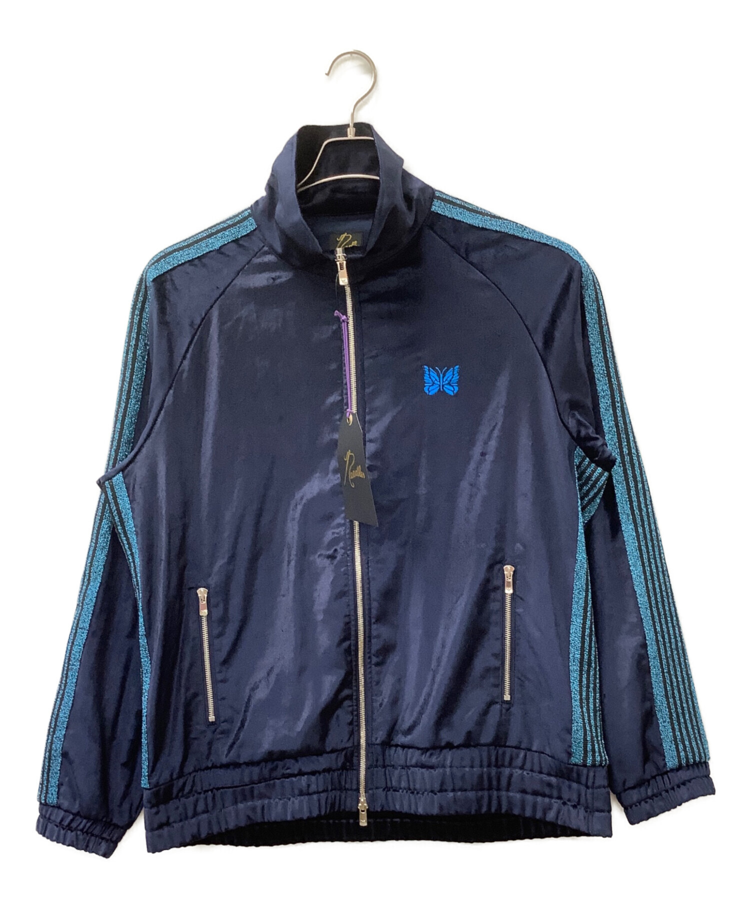 needles 　ニードルス　ベロアジャケット　ネイビー パピヨン 中古・古着通販】Needles (ニードルズ) TRACK JACKET 26ss ロゴ 刺繍