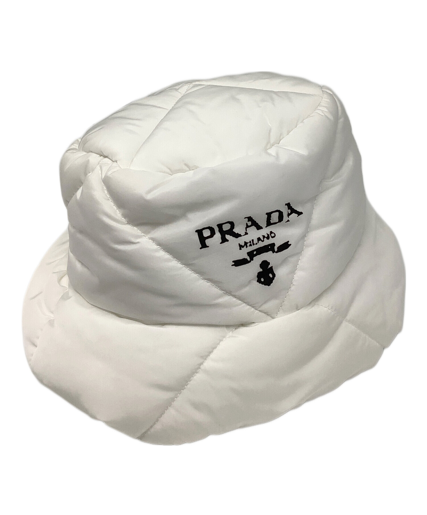 中古・古着通販】PRADA (プラダ) バケットハット ホワイト サイズ:XL