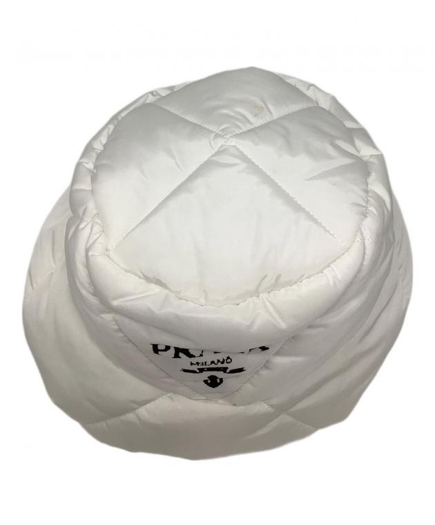 中古・古着通販】PRADA (プラダ) バケットハット ホワイト サイズ:XL