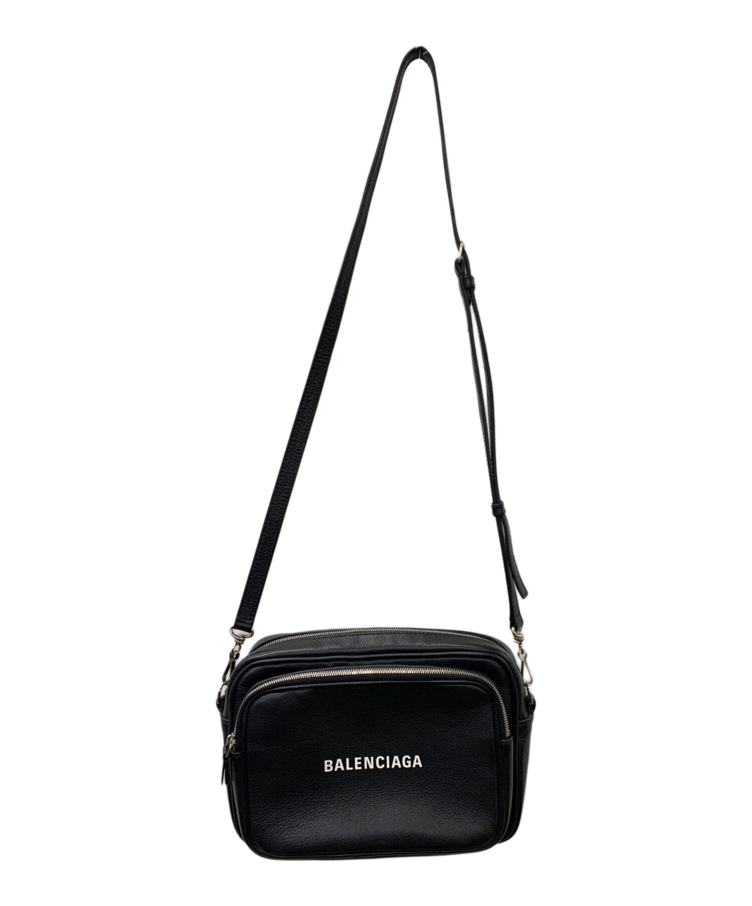 BALENCIAGA ブラック レザー エブリデイ ボディバッグ 中古・古着通販】BALENCIAGA (バレンシアガ) エブリデイ クロスボディ
