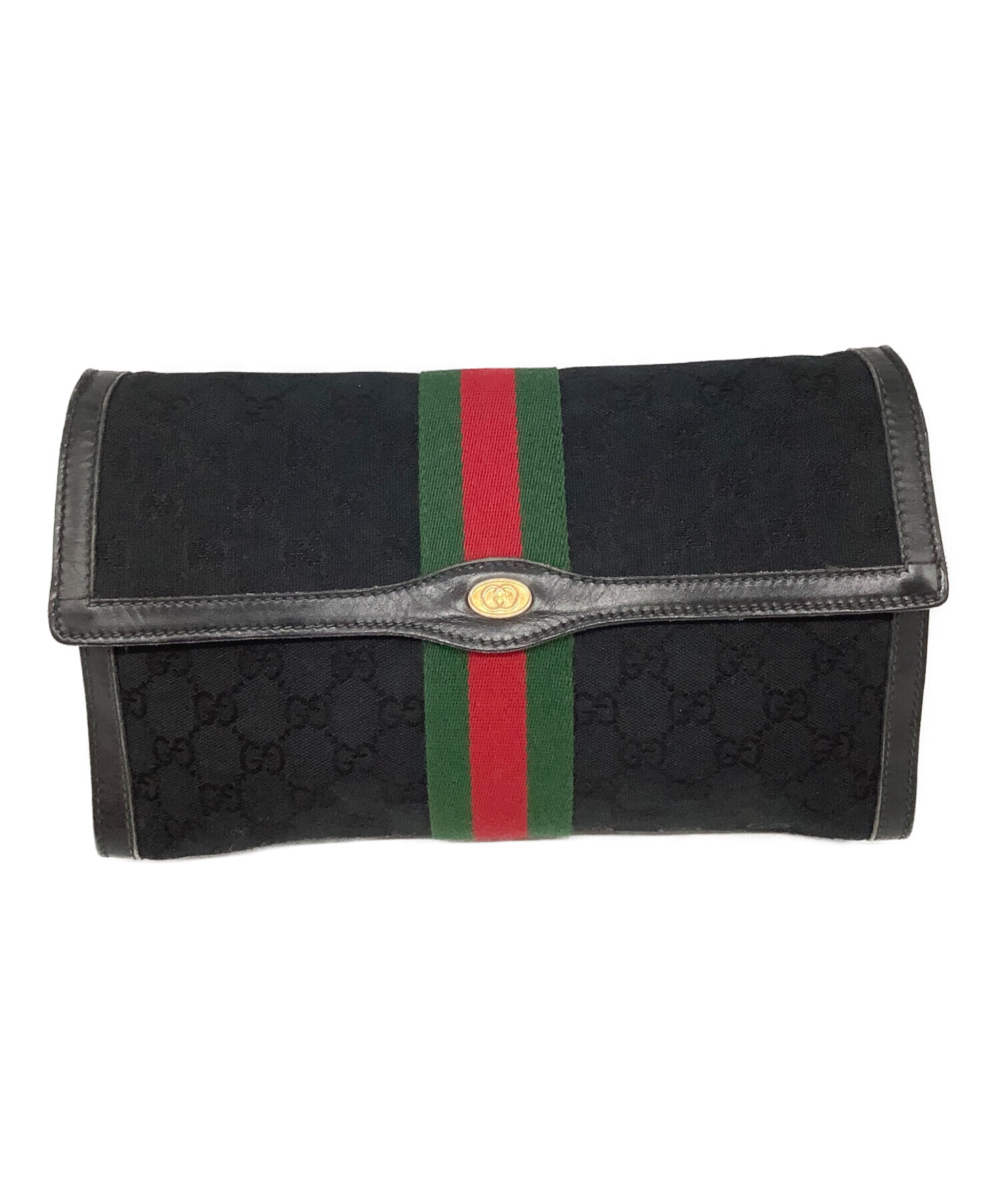 中古・古着通販】GUCCI (グッチ) GG ショルダーバッグ ブラック 