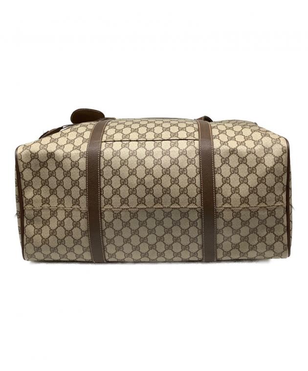 【美品】GUCCI グッチ GGプラス ボストンバッグ/ベージュ系×ブラウン 中古・古着通販】GUCCI (グッチ) GG ボストンバッグ ベージュ