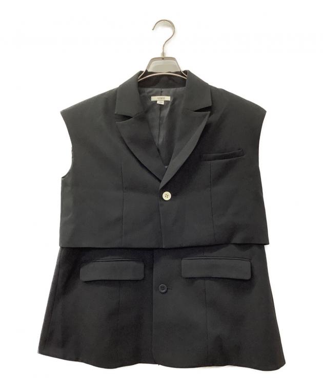 中古・古着通販】Ameri (アメリ) 3WAY PIN TUCK LAYERED VEST ブラック
