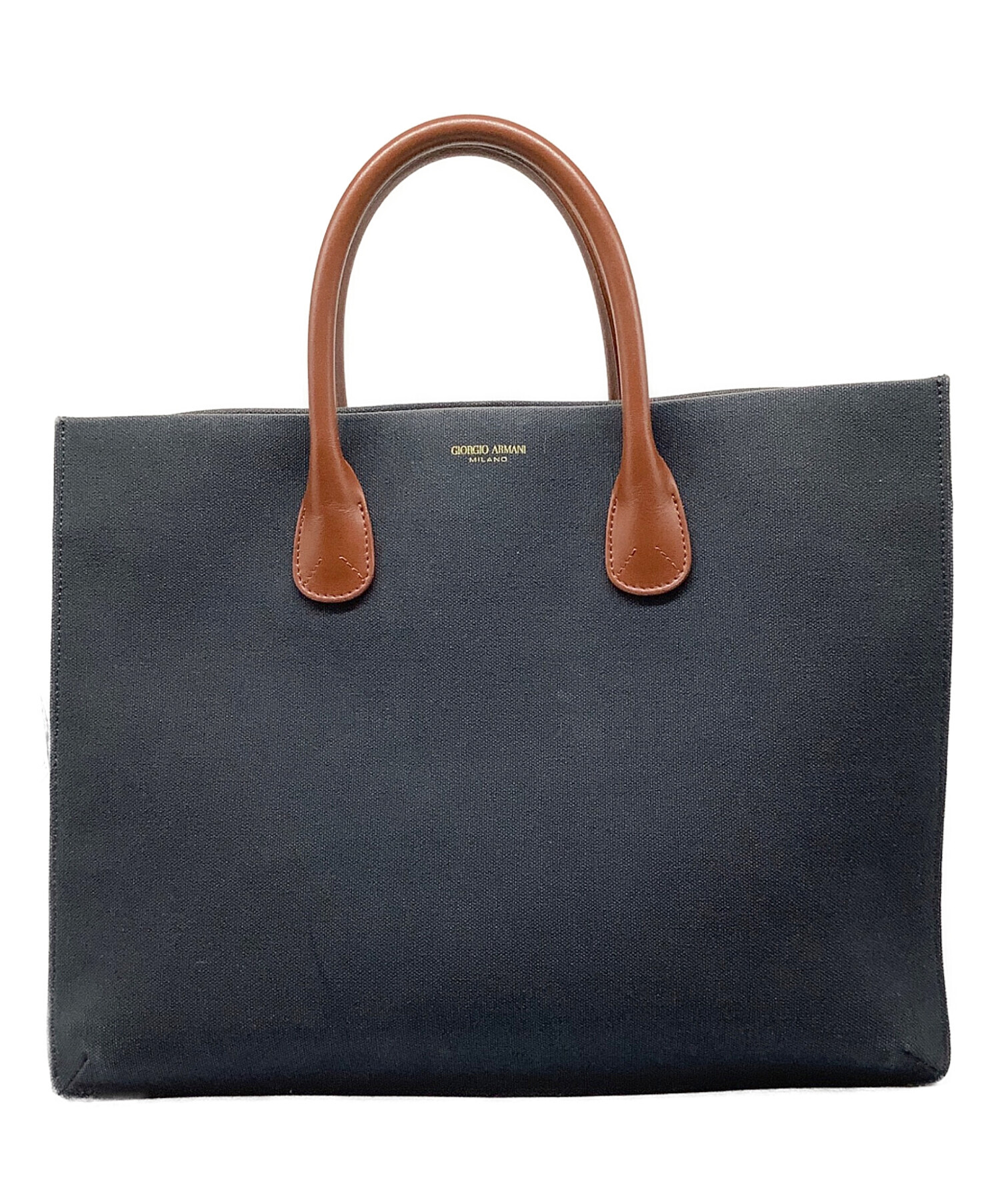 GiorgioArmani ジョルジオアルマーニ レザー トートバッグ 中古・古着通販】GIORGIO ARMANI (ジョルジョアルマーニ) トートバッグ