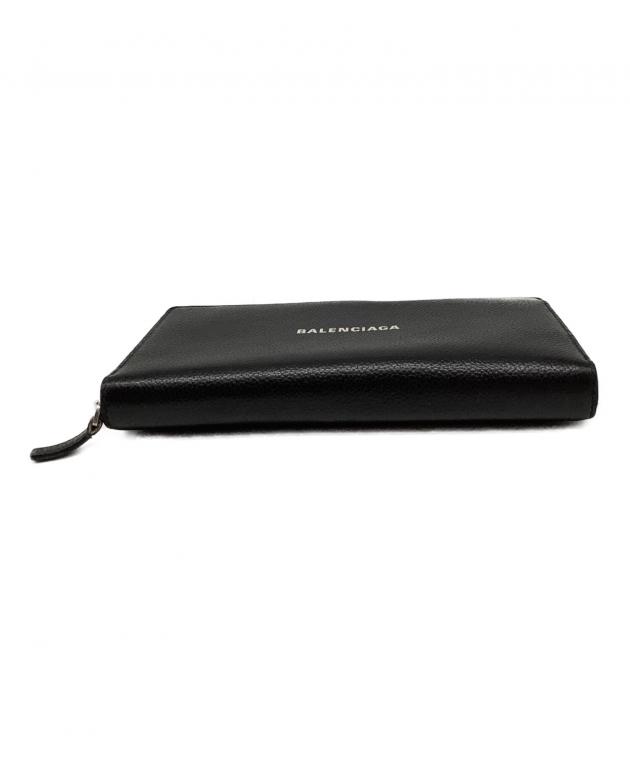 BALENCIAGA バレンシアガ 黒 財布 メンズ レディース 美品 中古 中古・古着通販】BALENCIAGA (バレンシアガ) 長財布 ブラック