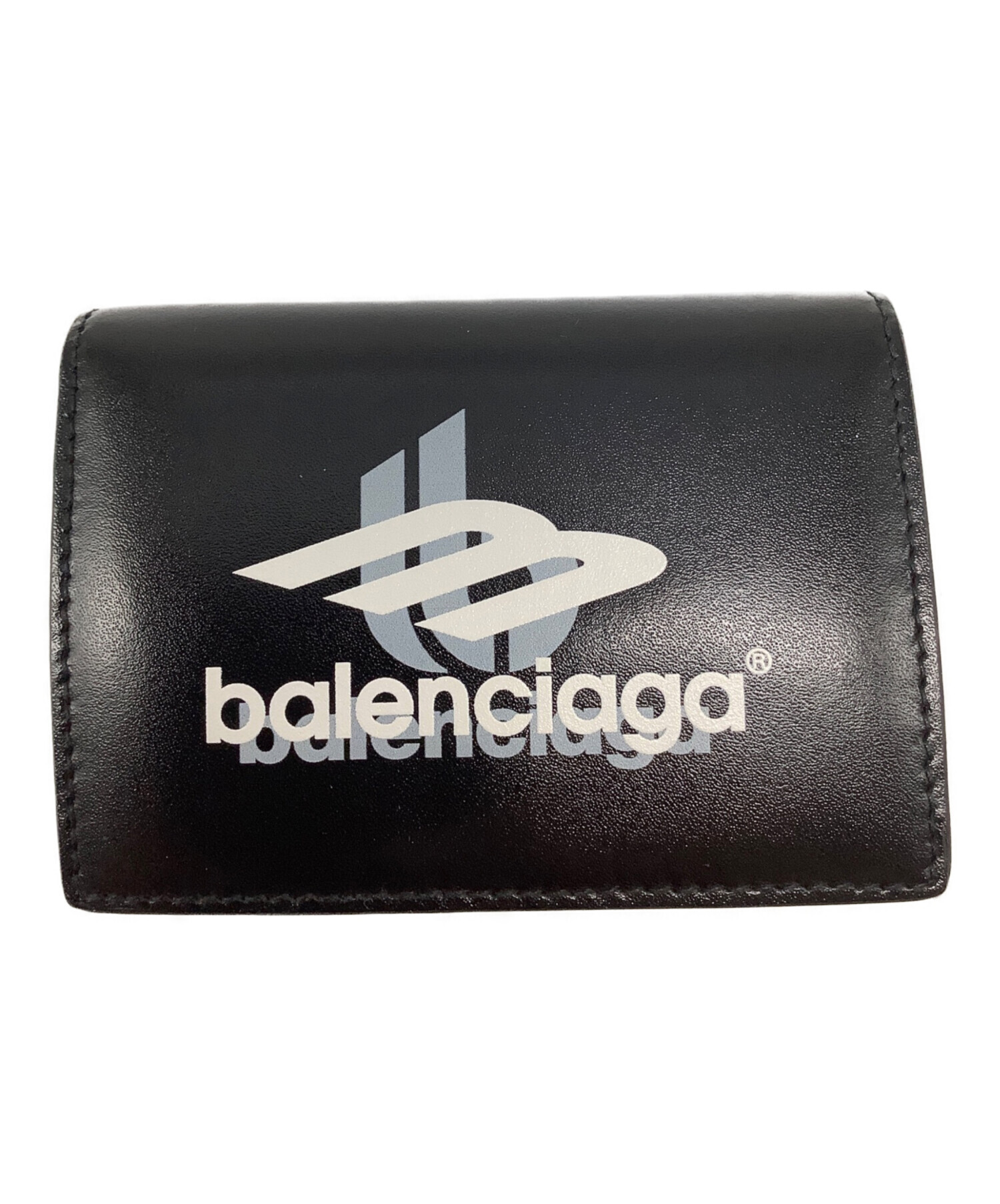 中古・古着通販】BALENCIAGA (バレンシアガ) 3つ折り財布 ブラック