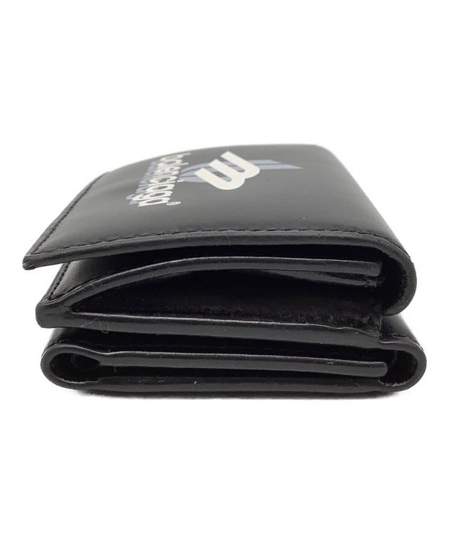 中古・古着通販】BALENCIAGA (バレンシアガ) 3つ折り財布 ブラック