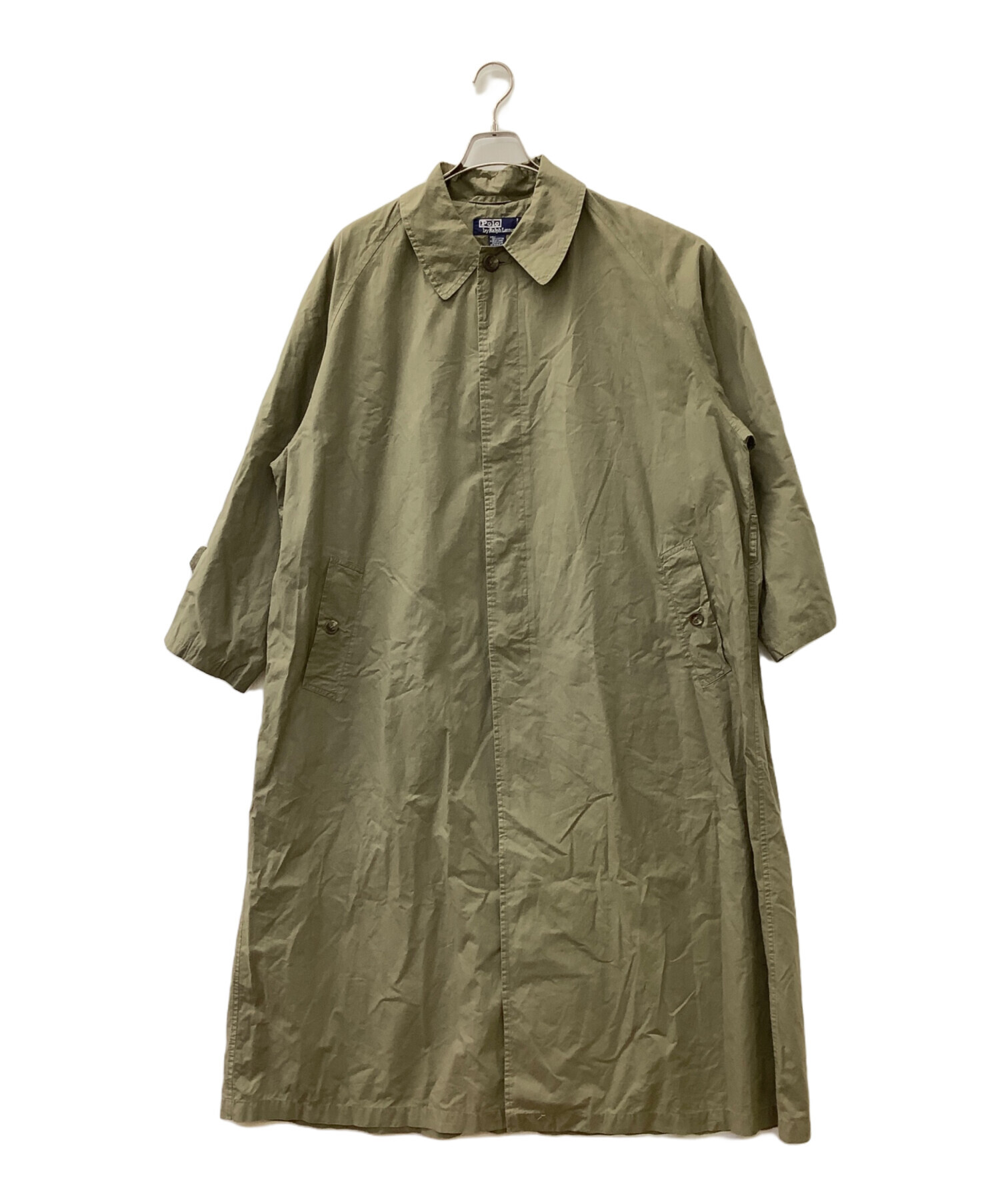 559 Polo Ralph Lauren 1枚袖トレンチ カーキ系 ロング 中古・古着通販】POLO RALPH LAUREN (ポロ・ラルフローレン) コート