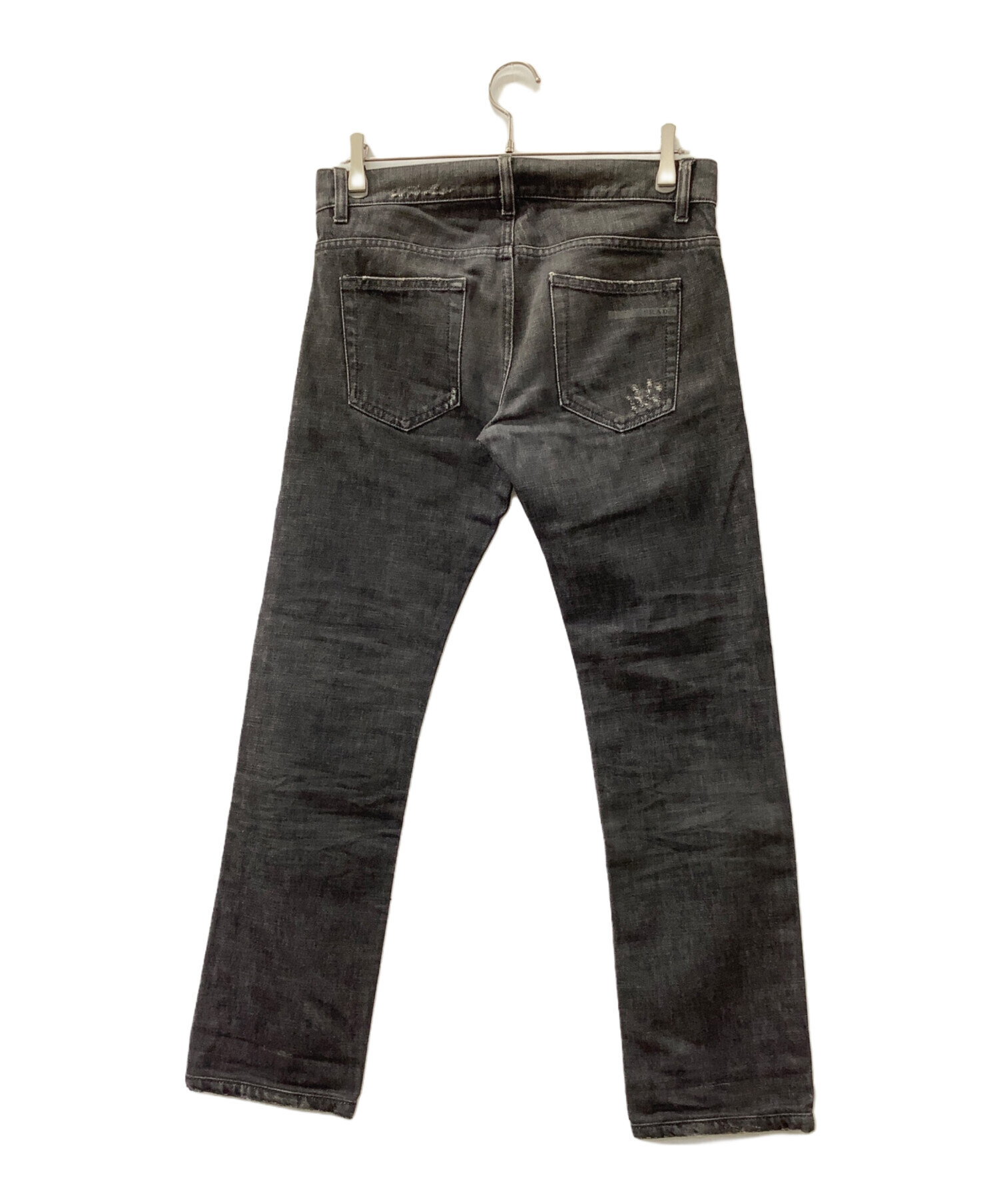 中古・古着通販】PRADA (プラダ) デニムパンツ ブラック サイズ:28 
