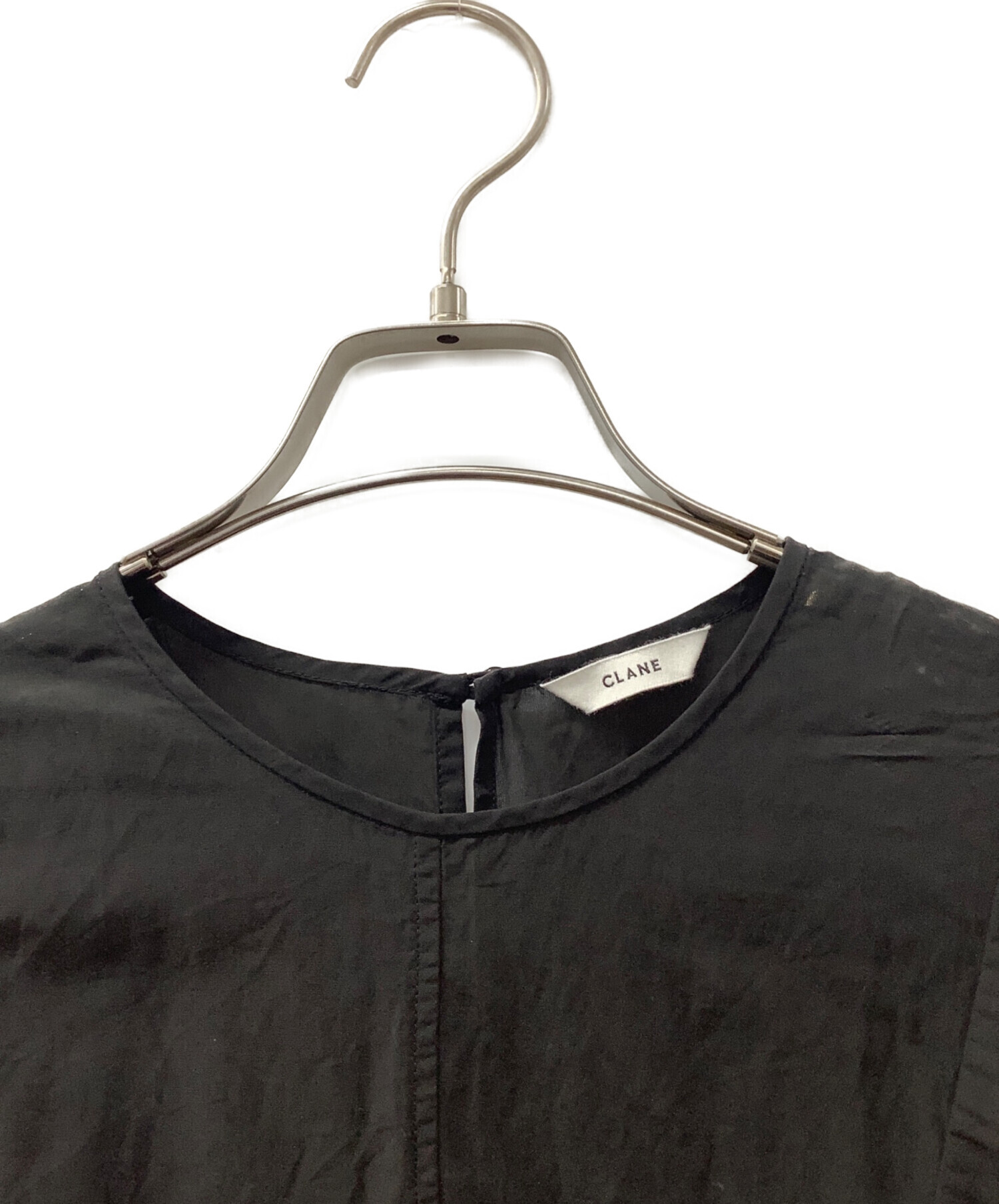 中古・古着通販】CLANE (クラネ) CLANE SQUARE SLEEVE BLOUSE ブラック 